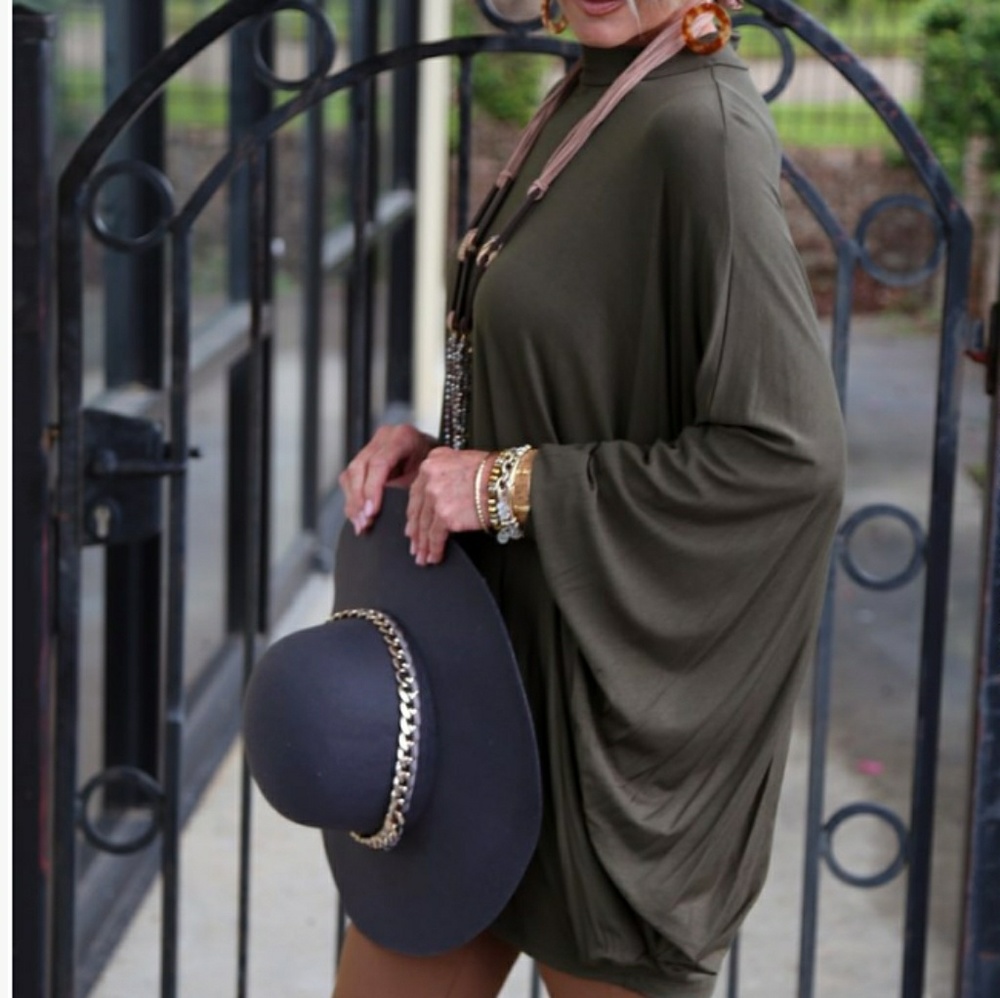 Women's olive tunic/dress - Picture 4 of 4